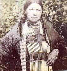 Early 1900's photo of a Chippewa woman near Crying Hill in eastern Mandan North Dakota